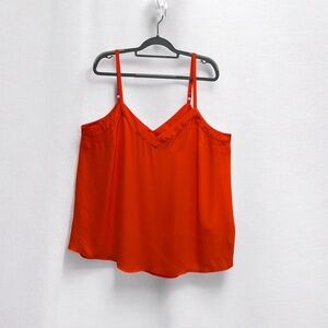Torrid Women’s Orange Tank Top Chiffon Sleeveless Blouse Size 2 2X